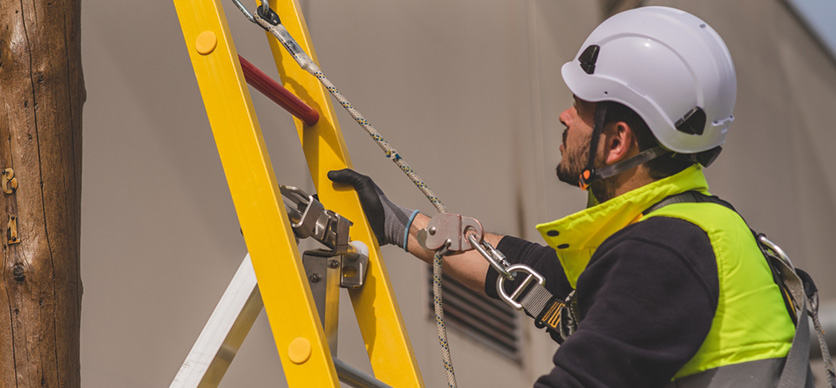 Trabajo en altura: escalas y techumbres
