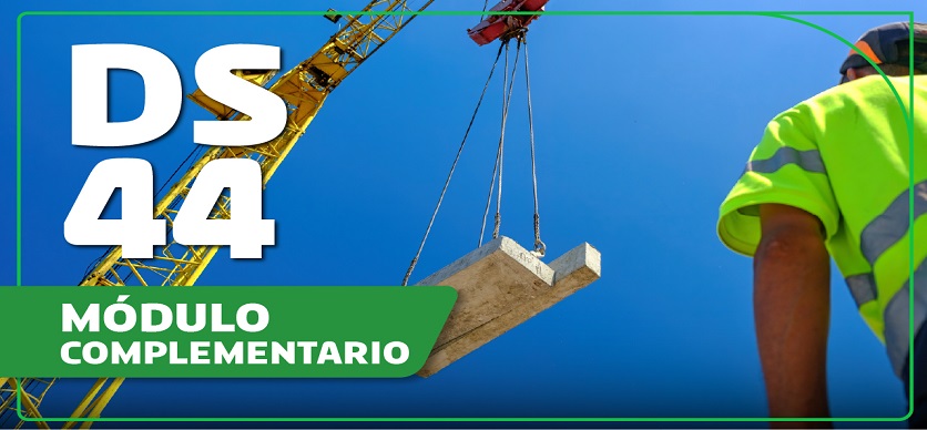 Izaje de carga - Módulo complementario de acuerdo al DS° 44 para personas trabajadoras 
